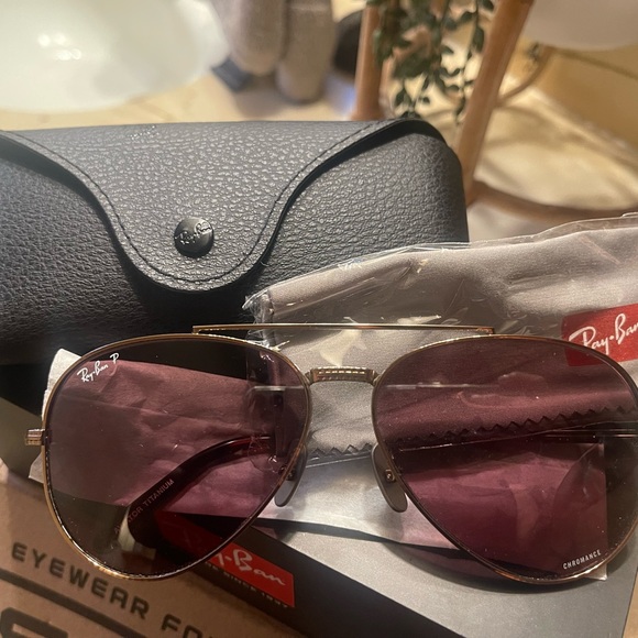 Brand new titanium Ray-Ban aviators sz 62 - Picture 5 of 5